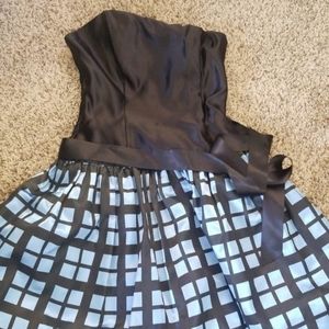 Satin strapless dress